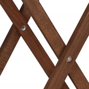 Meble ogrodowe składane drewniane na balkon stół i dwa krzesła impregnowane ciemnobrązowe UNIWERSALNY 6