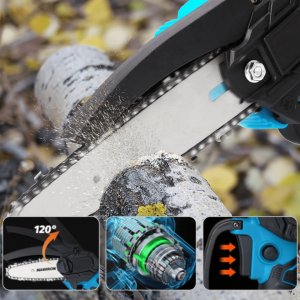 PIŁA ŁAŃCUCHOWA GAŁĘZIÓWKA AKUMULATOROWA 6" RĘCZNA MINI PILARKA DO GAŁĘZI 5