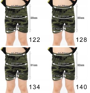 Krótkie spodenki chłopięce Moro Legginsy 1/2 Kolarki Getry Szorty 104 8