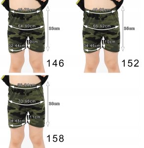 Krótkie spodenki chłopięce Moro Legginsy 1/2 Kolarki Getry Szorty 104 9