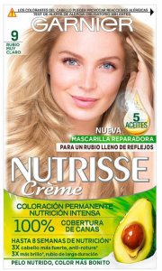 Koloryzacja permanentna w kremie Garnier Nutrisse N 9.0-rubio muy claro (3 Sztuk) 1