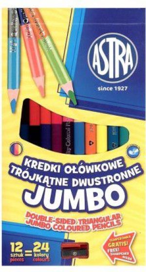 Astra Kredki ołówkowe dwustronne Jumbo, 12 sztuk 1