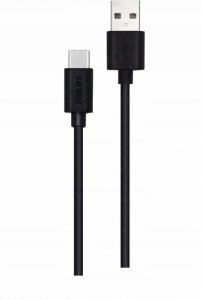 Kabel USB A na USB C Philips DLC3104A/00 Funkcja szybkiego ładowania 1,2 m Czarny 1