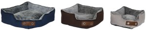 Łóżko dla zwierząt domowych DKD Home Decor Brązowy Beżowy Granatowy 60 x 60 x 20 cm 1
