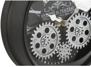 Stoln hodiny Home ESPRIT Czarny Srebrzysty Metal Szkło 16,5 x 11 x 21 cm 2