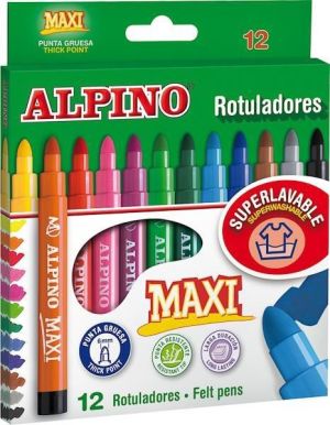 Alpino Flamastry Maxi 12 kolorów ALPINO - 203610 1