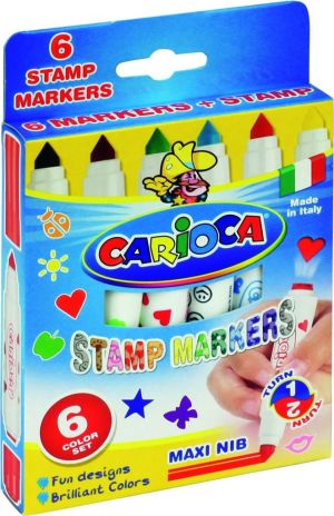 Carioca Flamastry stemple, 6 kolorów (134409) 1