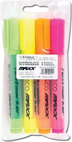 Cresco Zakreślacz Maxx 4 kolory - 248185 1