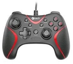 C-TECH gamepad Theon pro PC/PS3, 2 programovatelná makro tlačítka, 2x analog, X-input, vibrační, 1,8m kab 4