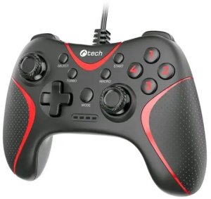 C-TECH gamepad Theon pro PC/PS3, 2 programovatelná makro tlačítka, 2x analog, X-input, vibrační, 1,8m kab 6