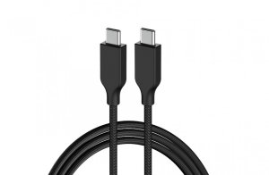GENIUS nabíjecí kabel ACC-C2CC-3A, 150cm, USB-C na USB-C, 3A, PD60W, opletený, černý 1