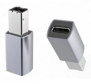 Adapter USB PremiumCord USB-C - USB-B Srebrny  (kur31-23) 2