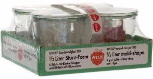 WECK Mold Jar 0,5l Set of 4 15