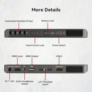 Portkeys LH7H 7 Inch Touchscreen Monitor with 1000 Nits 2