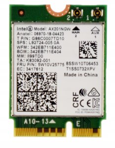 Intel AX201 M.2 wireless card 1