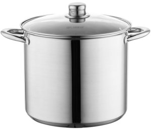 GARNEK INOX WYSOKI CARO 26 CM 10,0L. Z POKRYWKĄ, IND. (ROSÓŁ, BIGOS, KONFITURY) 1