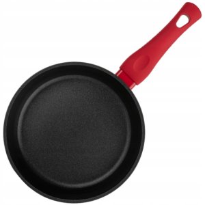 PATELNIA MARS 24 CM IND. (CZARNA, POWŁOKA NIEPRZYWIERALNA, UCHWYT CZERWONY) 2