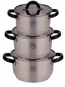 ZESTAW GARNKÓW BLACK INOX 6 ELEMENTÓW 3