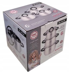 ZESTAW GARNKÓW BLACK INOX 6 ELEMENTÓW 4