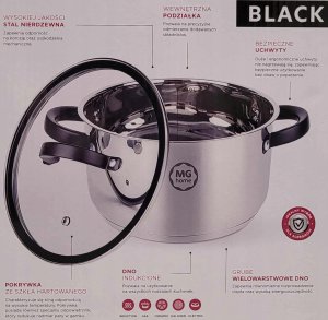 ZESTAW GARNKÓW BLACK INOX 6 ELEMENTÓW 5