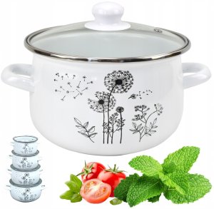 ZESTAW KOMPLET GARNKÓW EMALIOWANYCH 8CZ KO-9324  18CM, 20CM, 22CM, 24CM 4