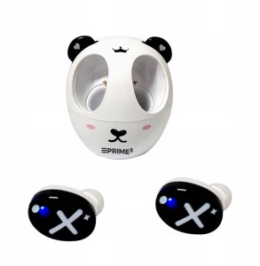 SŁUCHAWKI BEZPRZEWODOWE DOUSZNE AEP 03BK BIAŁE, MOTYW: MIŚ PANDA (ETUI) 1