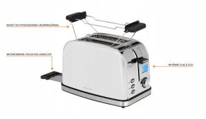TOSTER PSC 60 W BIAŁY Z WYŚWIETLACZEM 4