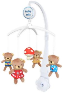KARUZELKA NA ŁÓŻECZKO BABY MIX MISIE Z MUCHOMORKIEM 1