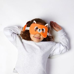 Relaxeazzz Panda pomarańczowa Pluszowy Zestaw: Podszuka + Opaska Na Oczy 2