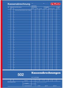Herlitz Rozliczenie kasy A4 502 2x 50 arkusz 2