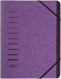 PAGNA Ordnungsmappe 7 Fächer 1-7 aubergine 1