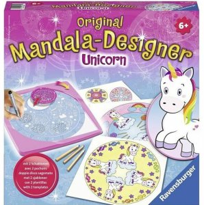 Rysunki do Malowania Ravensburger Design Unicorn Mandala 1