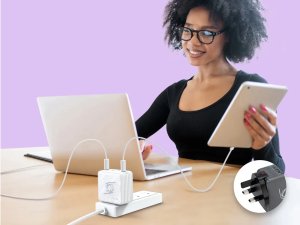 Ładowarka AVerMedia Ladedock, Core GO (GC313) White, 100W GaN, HDMI 4