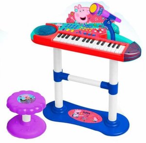 Pianino zabawka Peppa Pig Mikrofon Taboret 1