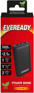 Eveready PX20B - Powerbank 20000 mAh 2x USB-A (Czarny) 3