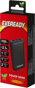 Eveready PX20B - Powerbank 20000 mAh 2x USB-A (Czarny) 5