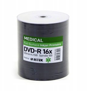 TRAXDATA RITEK DVD-R 4,7GB 16X PRINTABLE MEDICAL SP*100 1