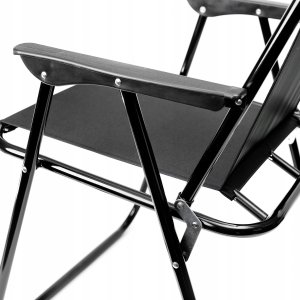 PLATINET CAMPING FOLDING CHAIR KRZESŁO KAMPINGOWE SKŁADANE 52X44X75 CM FULL BLACK [45912] 5