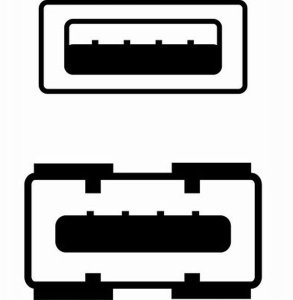 Kabel USB Logo USB-A - USB-A 3 m Czarny 3