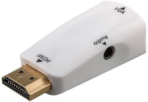 Video HDMI M - VGA (D-Sub) (F), bia�y 1