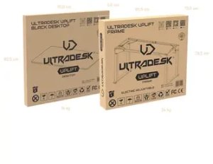 Biurko, elektycznie regulowany, 160x75 cm, 74-116 cm, UPLIFT, z podk�adk� pod mysz XXL, ULTRADESK 17