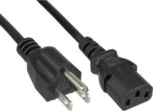 InLine® Netzkabel, Netzstecker USA auf Kaltgerätestecker C13, 3m 1