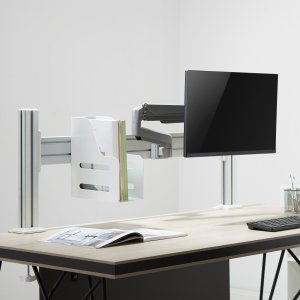 InLine® Slatwall Lifter Monitorhalterung, silber 4