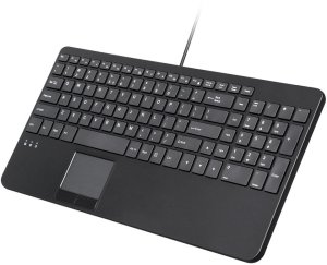 Klawiatura Perixx PERIBOARD-534 H DE Przewodowa klawiatura USB - z touchpadem i 2x hub 2