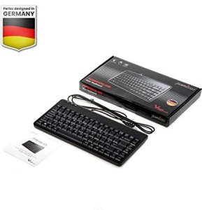 Klawiatura Perixx PERIBOARD-409 H, US, Mini USB-klawiatura, 2 Hubs, czarny (US-Layout) 3