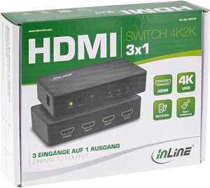 System przekazu sygnału AV InLine ® HDMI Switch 3-krotny 4K2K@60Hz HDCP 2.2 4