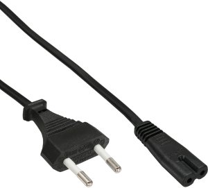 45er Bulk-Pack InLine® Netzkabel, Netzstecker auf Euro 8 C7 Stecker, 3m 1