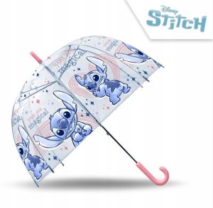 Kids Euroswan Parasolka przezroczysta automatyczna 48cm poliester Stitch D07153MC 4