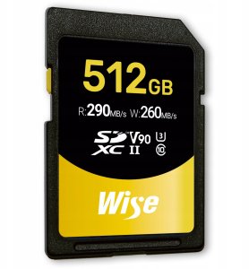 Wise SDXC UHS-II V90       512GB R:290MBs / W:260MBs   WI-SD-N512 2