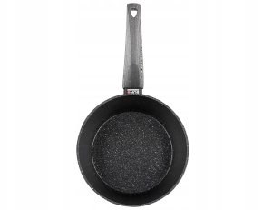 RONDEL BONO 20 CM 2,4L. IND. by M.G. (CZARNY, POWŁOKA IMITUJĄCA KAMIEŃ, UCHWYT CZARNY) 3